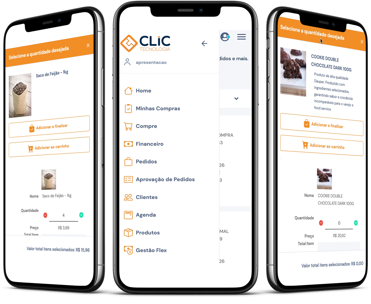 App ClicVenda em smartphone